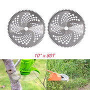 DURAFORCE 4 Pack 10" x 80T Replace For Cutter Trimmer Weed Eater Carbide Tip Brush Blades
