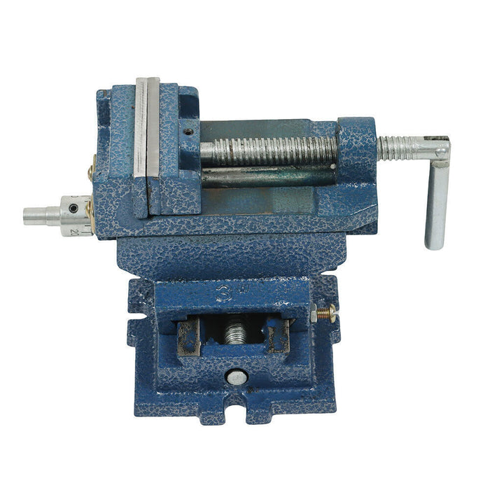 DURAFORCE 3" Cross Sliding Drill Press Vise Slide Vice Heavy Duty Machine Shop Grip Tools