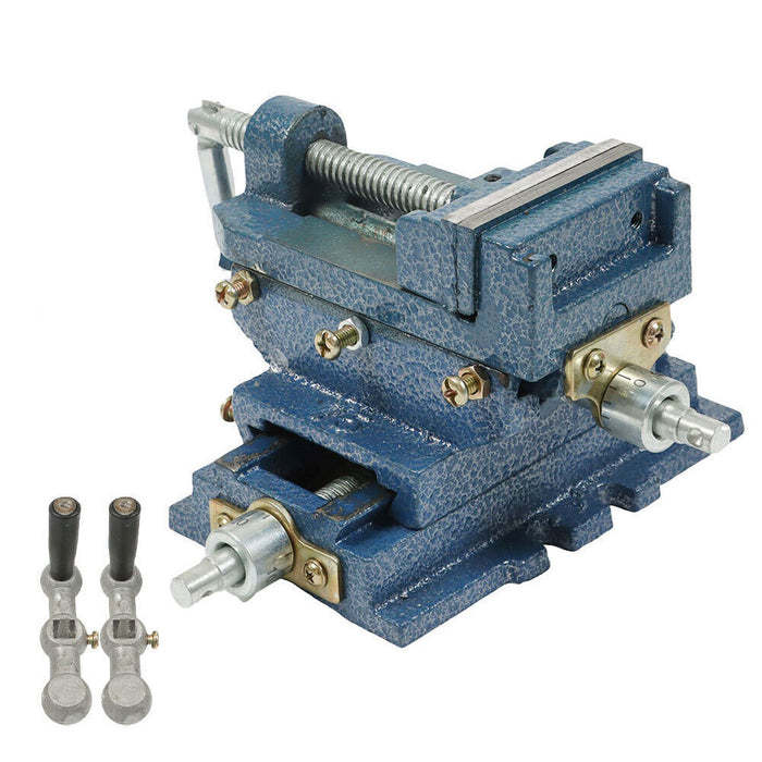 DURAFORCE 3" Cross Sliding Drill Press Vise Slide Vice Heavy Duty Machine Shop Grip Tools