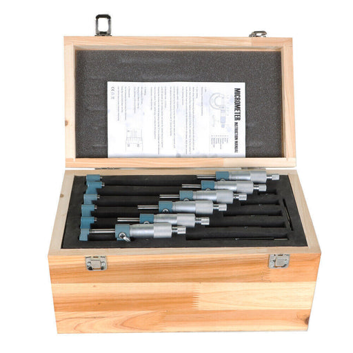 DURAFORCE 0.0001" Precision Outside Micrometer 6Pcs Set 0-6" Carbide Standards Set