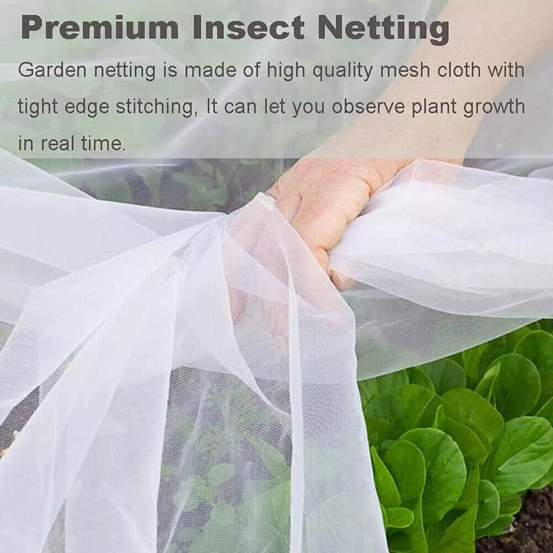 DURAFORCE Mosquito Garden Bug Insect Netting Barrier Bird Net Plant Protect Mesh 10x30FT