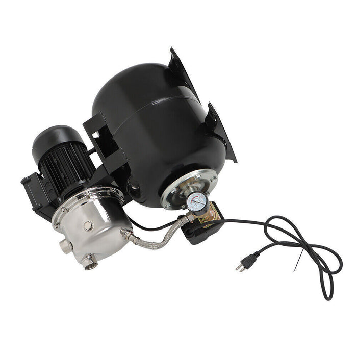 DURAFORCE 1.6HP 1320GPH 115V Shallow Well Pump Stainless Steel Pump With Pressure Tank