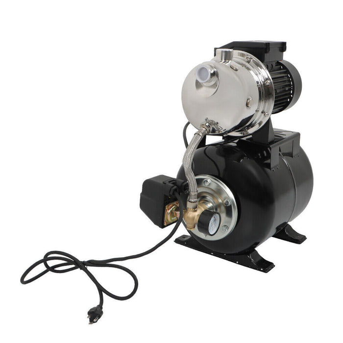 DURAFORCE 1.6HP 1320GPH 115V Shallow Well Pump Stainless Steel Pump With Pressure Tank