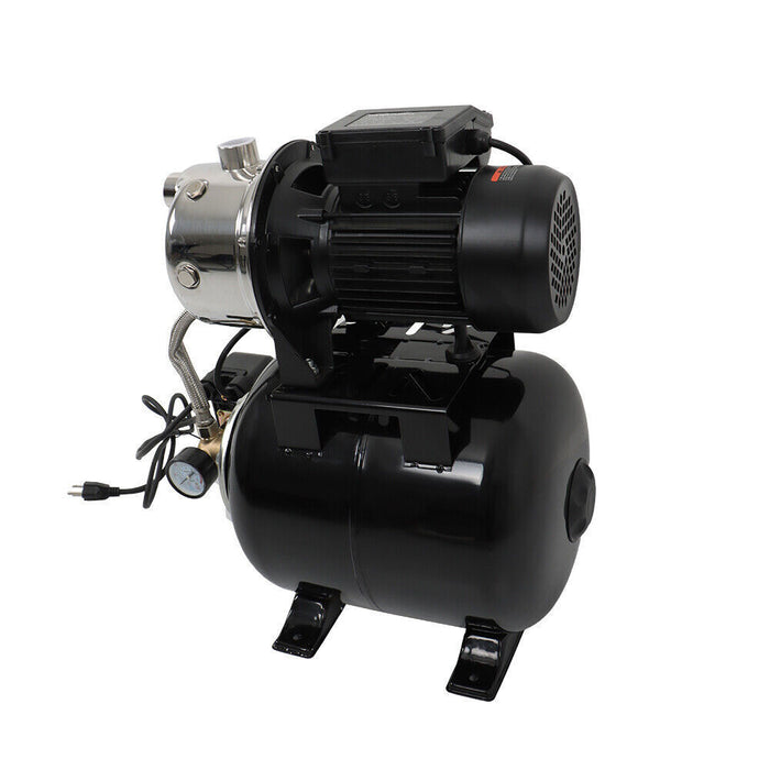 DURAFORCE 1.6HP 1320GPH 115V Shallow Well Pump Stainless Steel Pump With Pressure Tank