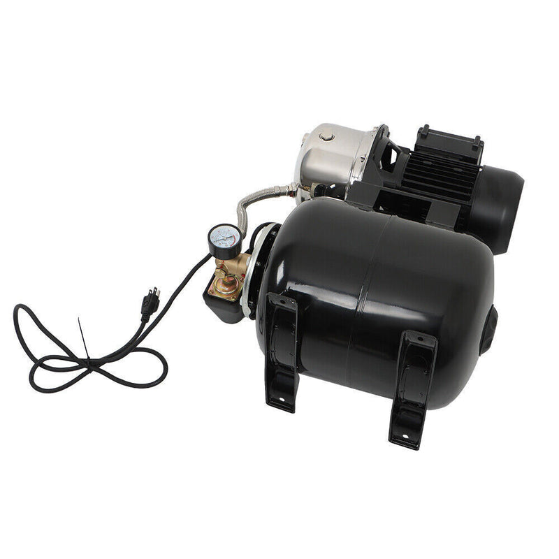 DURAFORCE 1.6HP 1320GPH 115V Shallow Well Pump Stainless Steel Pump With Pressure Tank