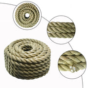 DURAFORCE Manila Rope 1"×50' PP 3 Strand Twisted Rope Arborist Bull Rope Climbing Rope