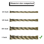 DURAFORCE Manila Rope 1"×50' PP 3 Strand Twisted Rope Arborist Bull Rope Climbing Rope