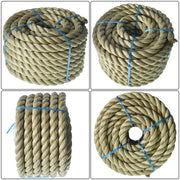 DURAFORCE Manila Rope 1"×50' PP 3 Strand Twisted Rope Arborist Bull Rope Climbing Rope