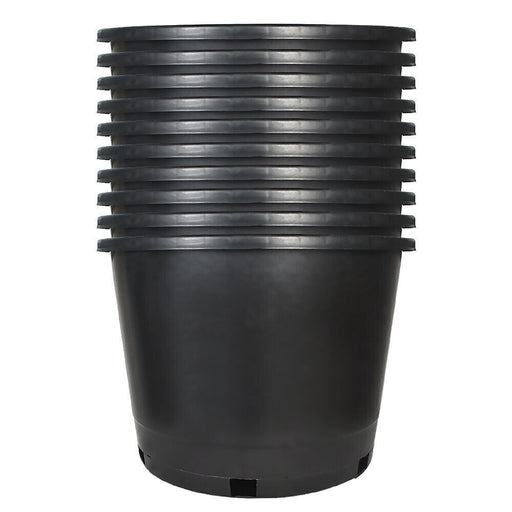 DURAFORCE Large 10 Gallon Plant Flower Container 10PCS Plastic Nursery Pot Heavy Duty