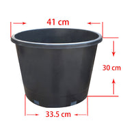 DURAFORCE Large 10 Gallon Plant Flower Container 10PCS Plastic Nursery Pot Heavy Duty