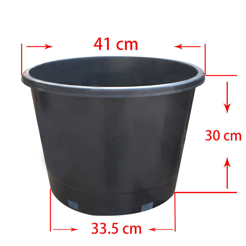 DURAFORCE Large 10 Gallon Plant Flower Container 10PCS Plastic Nursery Pot Heavy Duty