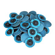 DURAFORCE 50 Pieces 2" 36 Grit Zirconia Roll Lock Die Grinder Sanding Grinding Disc New
