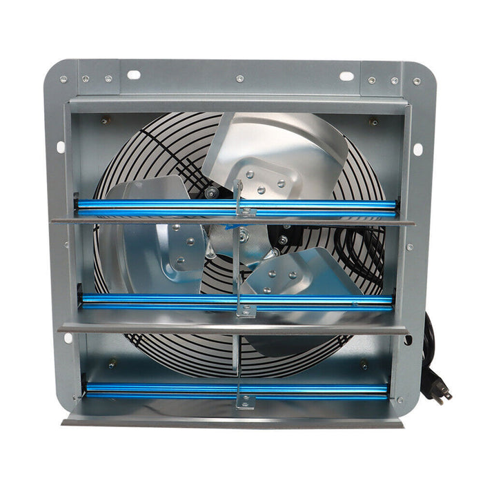 DURAFORCE 12 Inch Shutter Exhaust Fan For Attic Shed Garage Aluminum High Speed 1800CFM