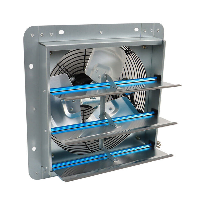 DURAFORCE 12 Inch Shutter Exhaust Fan For Attic Shed Garage Aluminum High Speed 1800CFM