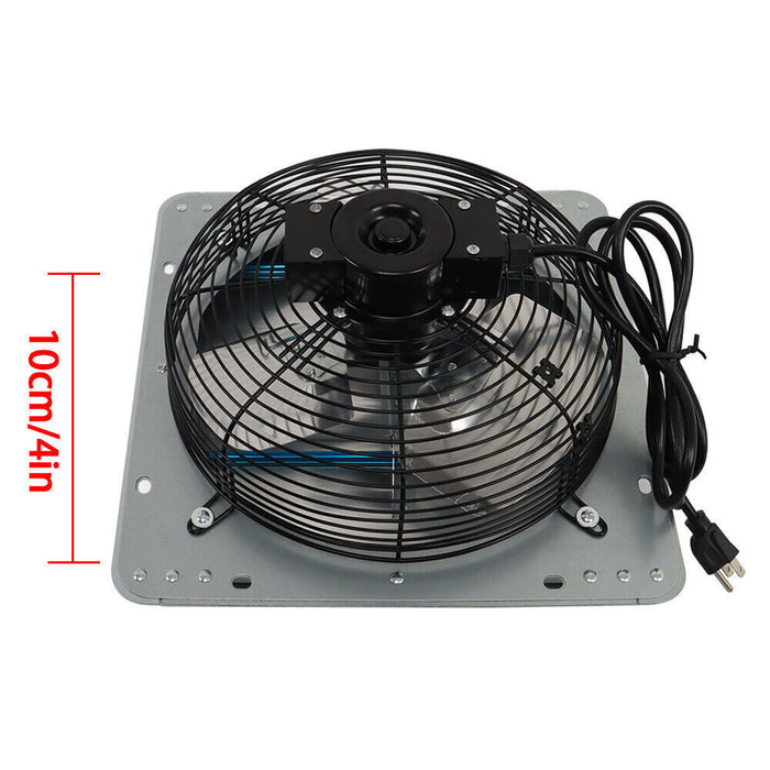 DURAFORCE 12 Inch Shutter Exhaust Fan For Attic Shed Garage Aluminum High Speed 1800CFM