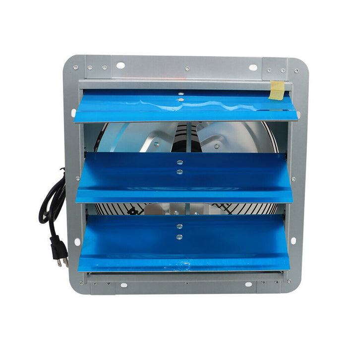 DURAFORCE 12 Inch Shutter Exhaust Fan For Attic Shed Garage Aluminum High Speed 1800CFM