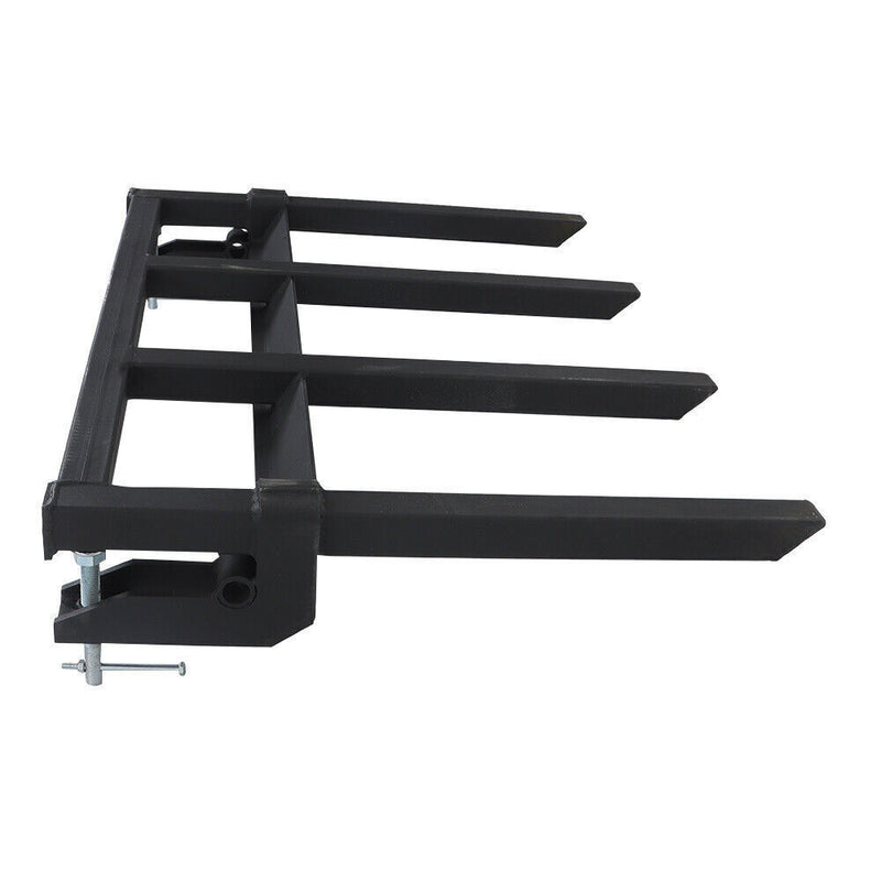 DURAFORCE 42" Clamp on Heavy Duty Debris Fork for Tractor Skid Steer Buckets Trash Forks