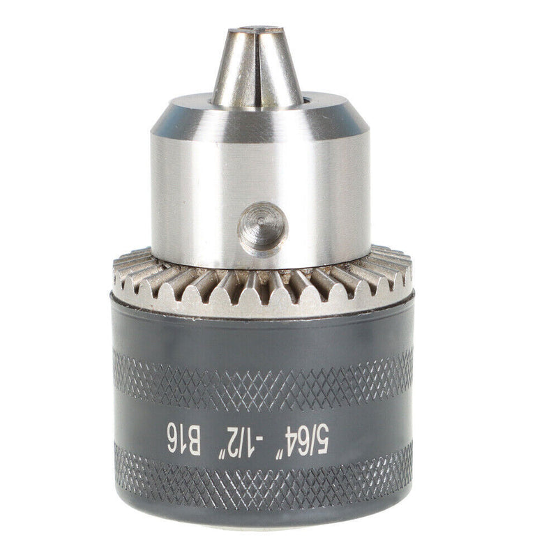 DURAFORCE 5/64'' to 1/2'' Drill Chuck With MT2 Arbor and Key For Mini Metal Lathe