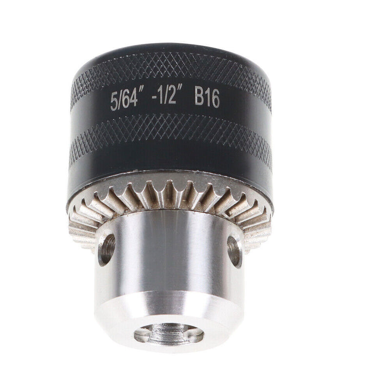 DURAFORCE 5/64'' to 1/2'' Drill Chuck With MT2 Arbor and Key For Mini Metal Lathe
