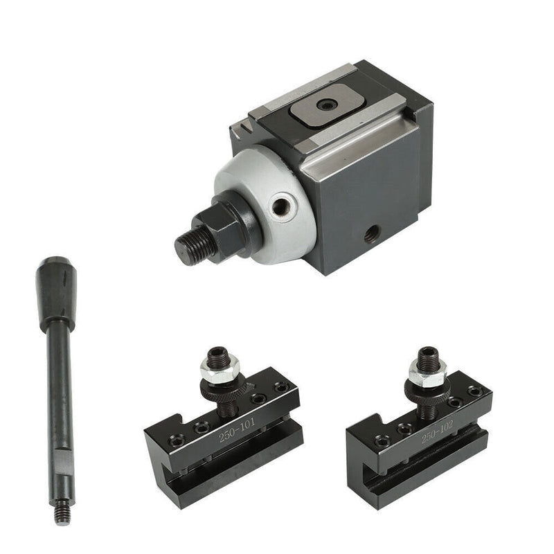 DURAFORCE AXA 250-100 Set Piston Type Quick Change Tool Post Holder For Lathe 6- 12"