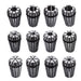 DURAFORCE 12PCS ER16 Spring Collet Set For CNC Milling Lathe Tool Engraving 1/32"-3/8"