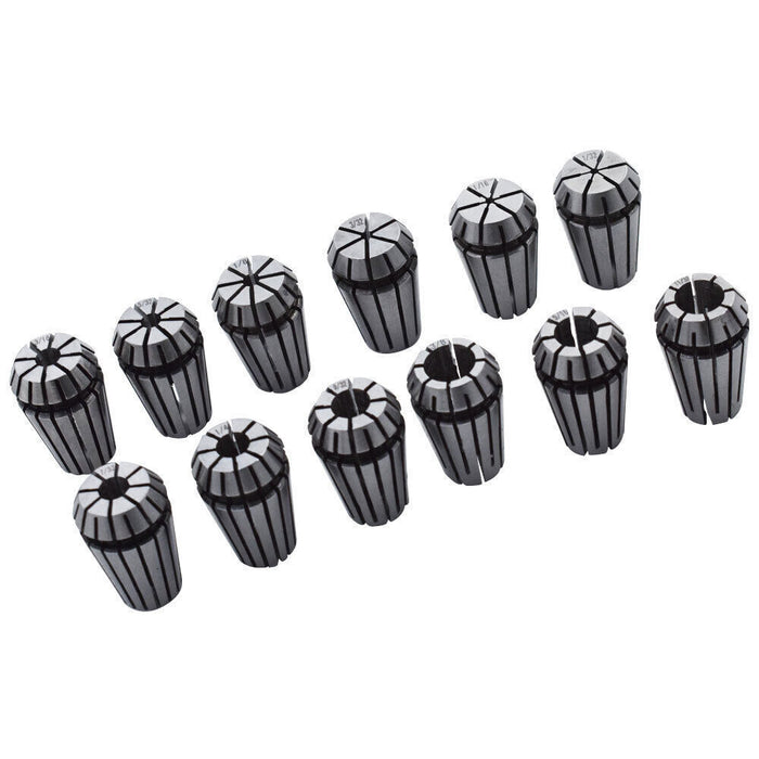 DURAFORCE 12PCS ER16 Spring Collet Set For CNC Milling Lathe Tool Engraving 1/32"-3/8"
