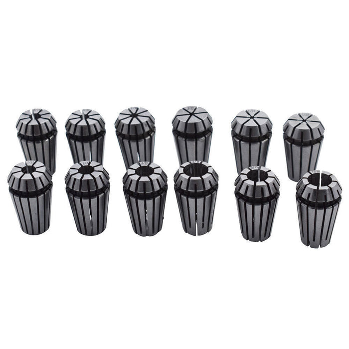 DURAFORCE 12PCS ER16 Spring Collet Set For CNC Milling Lathe Tool Engraving 1/32"-3/8"