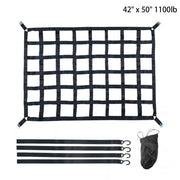 DURAFORCE 42" x 50" 1100lb Heavy Duty Cargo Net w/Cam Buckles & S-Hooks For Pickup Trucks
