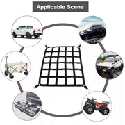 DURAFORCE 42" x 50" 1100lb Heavy Duty Cargo Net w/Cam Buckles & S-Hooks For Pickup Trucks