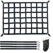 DURAFORCE 42" x 50" 1100lb Heavy Duty Cargo Net w/Cam Buckles & S-Hooks For Pickup Trucks