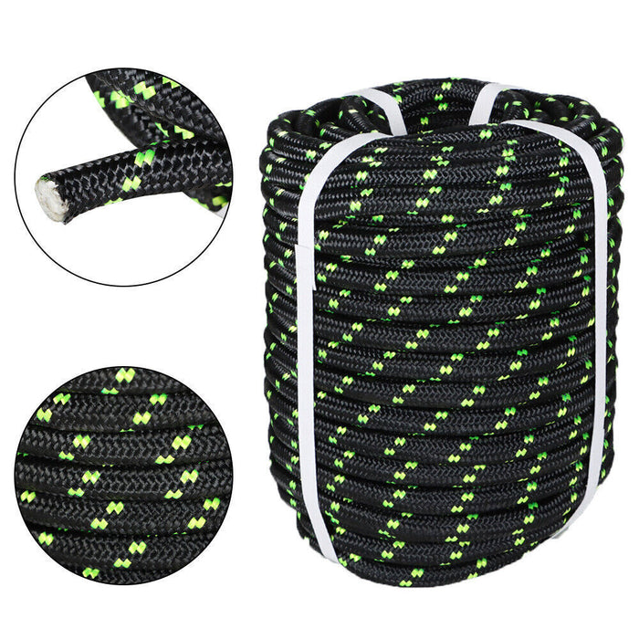 DURAFORCE 1/2" × 200' Bull Rope Double Braid Polyester Rope 6180Lbs Breaking Strength