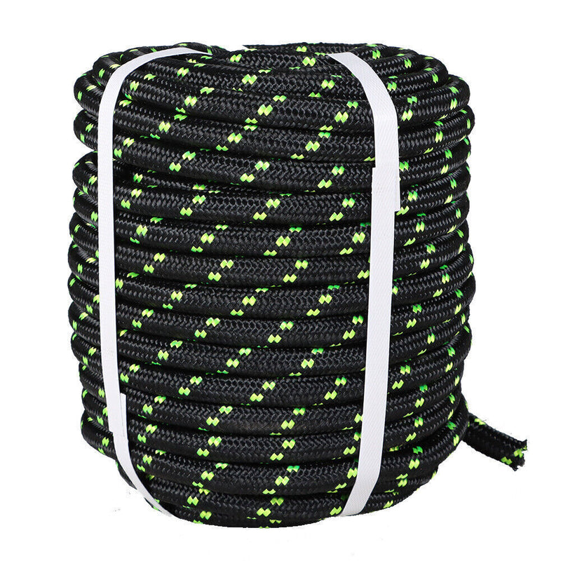 DURAFORCE 1/2" × 200' Bull Rope Double Braid Polyester Rope 6180Lbs Breaking Strength