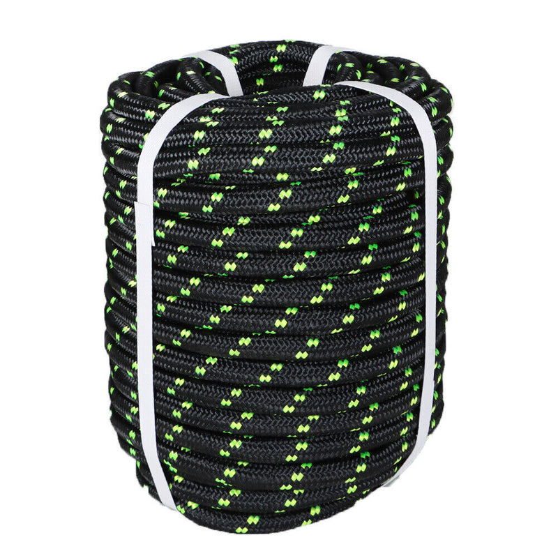 DURAFORCE 1/2" × 200' Bull Rope Double Braid Polyester Rope 6180Lbs Breaking Strength
