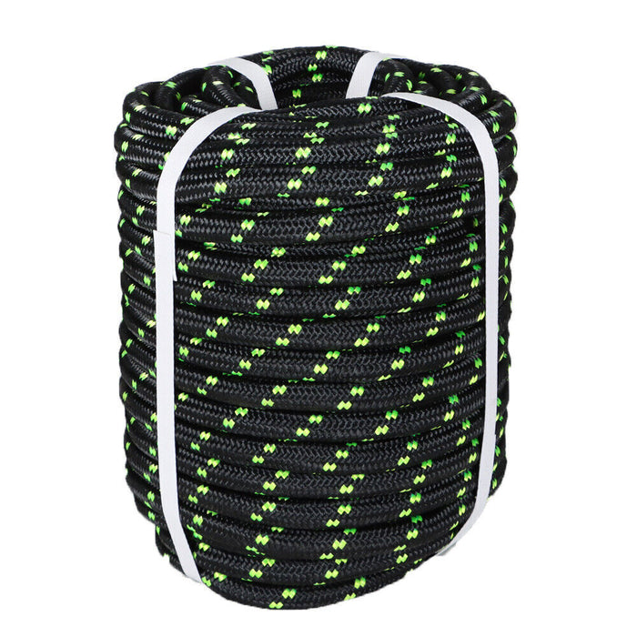 DURAFORCE 1/2" × 200' Bull Rope Double Braid Polyester Rope 6180Lbs Breaking Strength