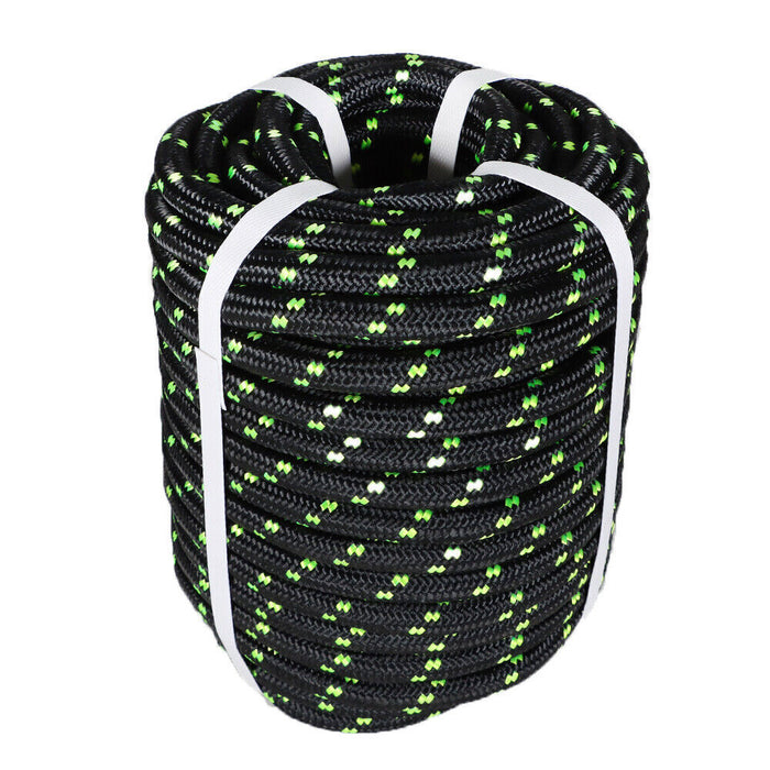 DURAFORCE 1/2" × 200' Bull Rope Double Braid Polyester Rope 6180Lbs Breaking Strength