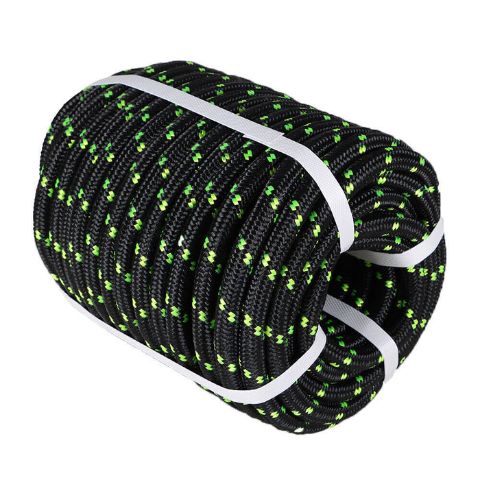 DURAFORCE 1/2" × 200' Bull Rope Double Braid Polyester Rope 6180Lbs Breaking Strength