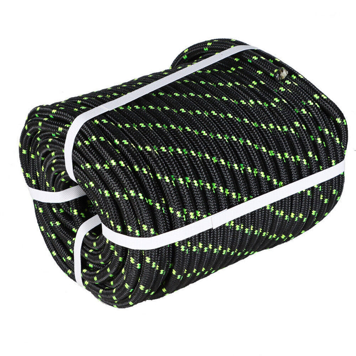 DURAFORCE 1/2" × 200' Bull Rope Double Braid Polyester Rope 6180Lbs Breaking Strength