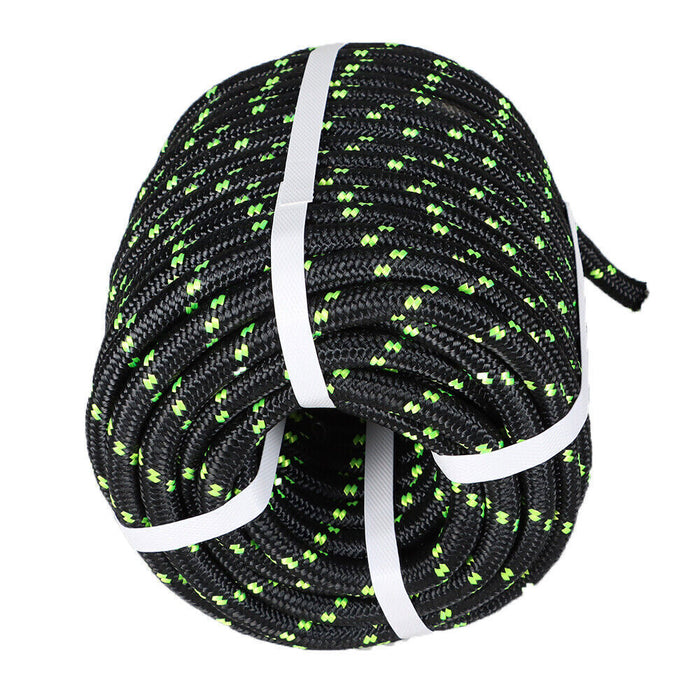 DURAFORCE 1/2" × 200' Bull Rope Double Braid Polyester Rope 6180Lbs Breaking Strength