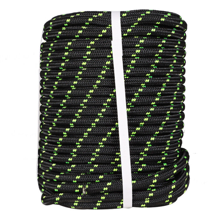 DURAFORCE 1/2" × 200' Bull Rope Double Braid Polyester Rope 6180Lbs Breaking Strength
