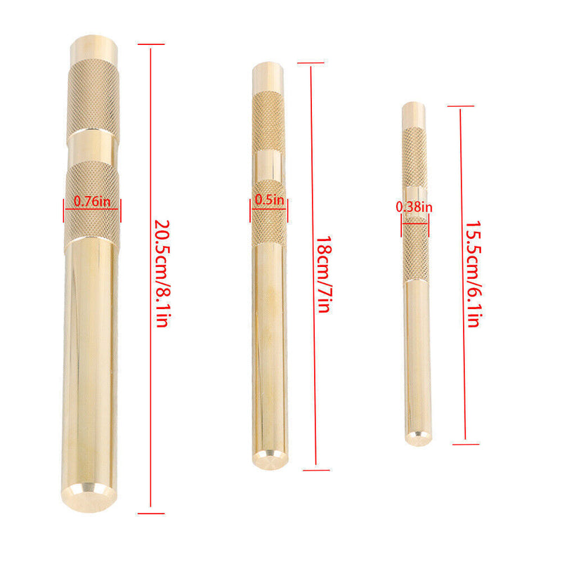 DURAFORCE Brass Drift Punch Set 3 Pc Replace for 61360 3/8" to 3/4"