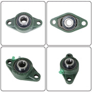 DURAFORCE 4PCS UCFL204-12 Solid Pillow Block Flange Mounted Bearing 3/4" Bore 2 Bolt