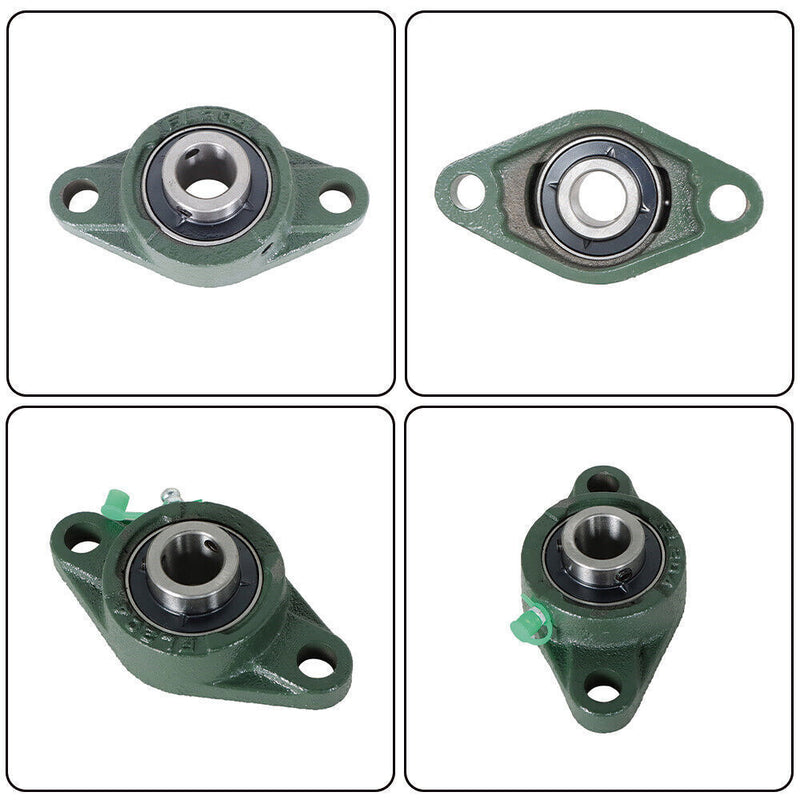DURAFORCE 4PCS UCFL204-12 Solid Pillow Block Flange Mounted Bearing 3/4" Bore 2 Bolt