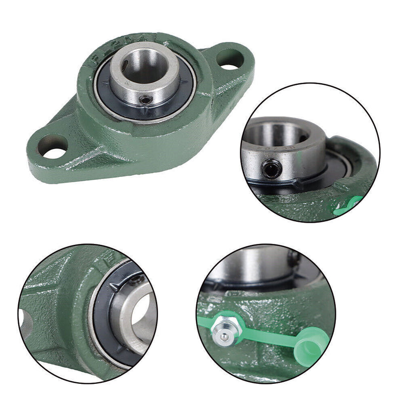 DURAFORCE 4PCS UCFL204-12 Solid Pillow Block Flange Mounted Bearing 3/4" Bore 2 Bolt