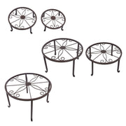 DURAFORCE 5 Pack Metal Plant Stand For Outdoor Indoor Plants Heavy Duty Flower Pot Stands