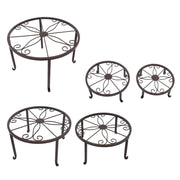 DURAFORCE 5 Pack Metal Plant Stand For Outdoor Indoor Plants Heavy Duty Flower Pot Stands