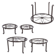 DURAFORCE 5 Pack Metal Plant Stand For Outdoor Indoor Plants Heavy Duty Flower Pot Stands
