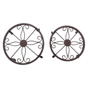 DURAFORCE 5 Pack Metal Plant Stand For Outdoor Indoor Plants Heavy Duty Flower Pot Stands