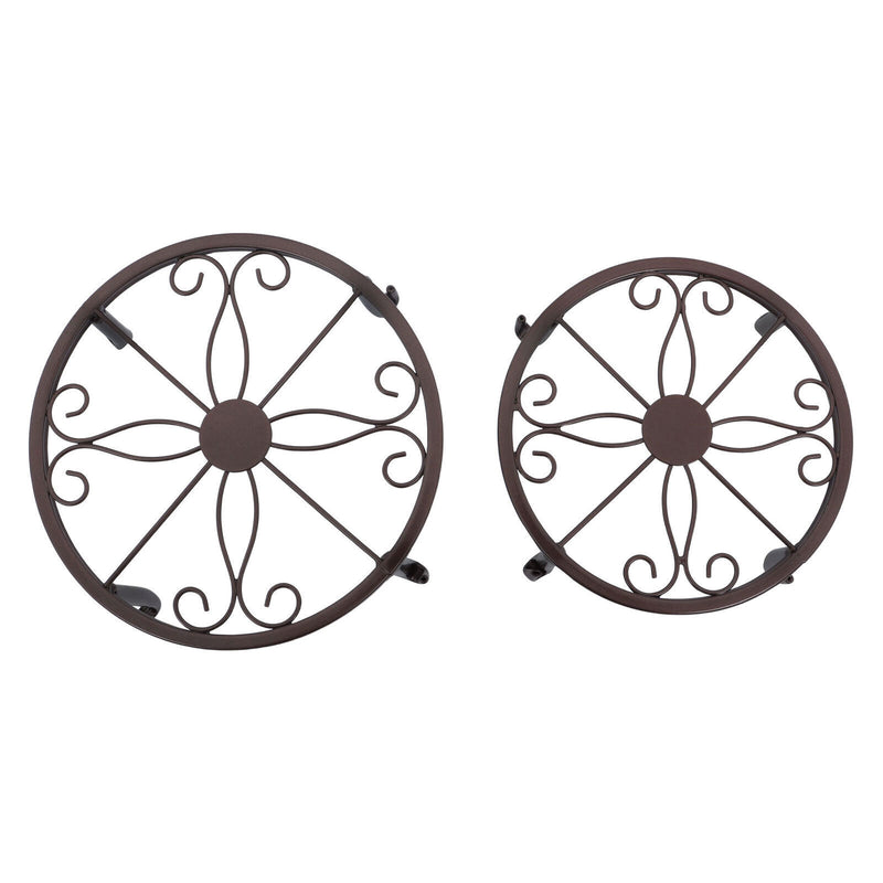 DURAFORCE 5 Pack Metal Plant Stand For Outdoor Indoor Plants Heavy Duty Flower Pot Stands