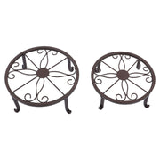 DURAFORCE 5 Pack Metal Plant Stand For Outdoor Indoor Plants Heavy Duty Flower Pot Stands