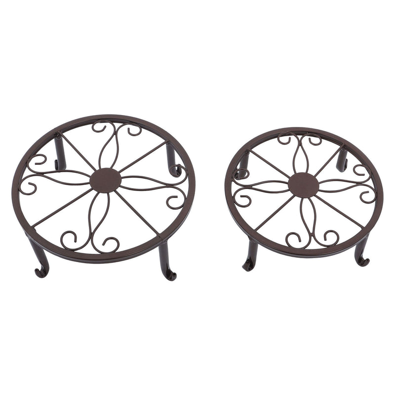 DURAFORCE 5 Pack Metal Plant Stand For Outdoor Indoor Plants Heavy Duty Flower Pot Stands